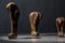 Esculturas con figuras de Tempex de yeso, años 70. Juego de 4, Imagen 6