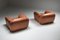 Postmodern Italian Natural Leather Lounge Chairs, 1980s, Set of 2, Image 4
