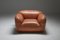Postmodern Italian Natural Leather Lounge Chairs, 1980s, Set of 2, Image 1