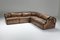 Bronze and Leather Confidential Sectional Sofa by Alberto Roselli, 1970s 6