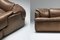 Bronze and Leather Confidential Sectional Sofa by Alberto Roselli, 1970s 13