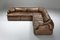 Bronze and Leather Confidential Sectional Sofa by Alberto Roselli, 1970s 3
