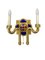 Gold Plated and Enamel Sconce by Jozsef Engelsz, 1970s, Image 1