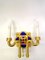 Gold Plated and Enamel Sconce by Jozsef Engelsz, 1970s, Image 2