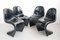 Black Plastic Chairs by Verner Panton for Herman Miller, Set of 4, Image 2