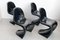 Black Plastic Chairs by Verner Panton for Herman Miller, Set of 4, Imagen 3