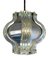 Mid-Century Pendant Light in Chrome and Iridescent Glass Panels, 1950s 3