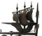 Wrought Iron Sconce Attributed to Poillerat Marine Galleon, 1930s, Image 6