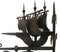 Wrought Iron Sconce Attributed to Poillerat Marine Galleon, 1930s 2