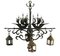 Large Wrought Iron Marine Galleon Dolphin Chandelier Attributed to Poillerat, 1930s 10