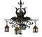 Large Wrought Iron Marine Galleon Dolphin Chandelier Attributed to Poillerat, 1930s 11