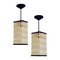 Opaque Molded Plastic Lantern Pendant Lights, 1950s, Set of 2, Image 3