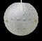 Lámparas colgantes de globo de plástico moldeado opaco, años 50. Juego de 2, Imagen 2