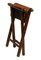 Antique Folding Campaign Stool in Oak, Leather & Brass, 1910, Imagen 2