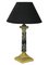 Antique French Enamel and Bronze Corinthian Column Table Lamp, 1900s, Image 4