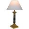 Antique French Enamel and Bronze Corinthian Column Table Lamp, 1900s, Image 1