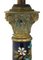 Antique French Enamel and Bronze Corinthian Column Table Lamp, 1900s, Image 2