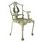 Weathered Cast Iron Patio Garden Chair, 1960s, Image 1