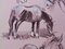 Acuarela de caballos Study of Horses de Peter Hobbs, años 30, Imagen 5