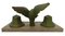 French Art Deco Inkstand Eagle on Marble Desk Inkwell, 1920s 5