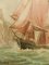Watercolor of Sailing Ship at Sea English Marine, 1900s 10
