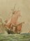 Watercolor of Sailing Ship at Sea English Marine, 1900s 2