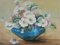 English Flowers in a Bowl Watercolor, 1905, Image 6