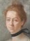 19th Century French Portrait of a Lady Painting Pastel on Canvas, 1880s, Image 2