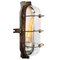 Vintage Industrial Cast Iron and Clear Glass Sconce from Industria Rotterdam 1