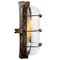 Vintage Industrial Cast Iron and Clear Glass Sconce from Industria Rotterdam 4
