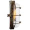 Vintage Industrial Cast Iron and Clear Glass Sconce from Industria Rotterdam, Image 4