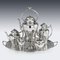 19th Century Victorian English Solid Silver Tea Set from Joseph, Albert, Horace & Ethelbert Savory, 1880s, Set of 6, Image 12