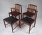 Scandinavian Rosewood Dining Chairs, 1950s, Set of 4 1