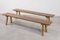 Scandinavian Modern Solid Pine Benches, 1950s, Set of 2 1