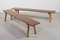 Bancs Modernes Scandinaves en Pin Massif, 1950s, Set de 2 5