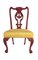Chaises Style Chippendale en Palissandre Laqué Rouge, 1880s, Set de 2 2
