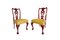 Rote lackierte Palisander Stühle im Chippendale Stil, 1880er, 2er Set 4