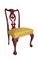 Rote lackierte Palisander Stühle im Chippendale Stil, 1880er, 2er Set 3