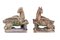 Large Terracotta Style Stone Griffin Sculptures, 1940s, Set of 2 1