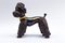 Iridescent Brown Earthenware Poodle Sculpture, 1940s 2