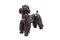 Iridescent Brown Earthenware Poodle Sculpture, 1940s, Image 1