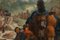 19th Century Halt Hunting Oil on Canvas by Carle Van Loo 9