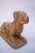 Antike gelbbraune Emaille Boxhunde aus Steingut, 1900er, 2er Set 4