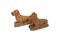 Antique Tawny Enameled Earthenware Boxer Dogs, 1900s, Set of 2 1