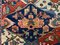 Antique Middle Eastern Red, Brown, and Blue Woolen Rug, 1880s, Image 6