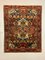 Antique Middle Eastern Red, Brown, and Blue Woolen Rug, 1880s 1