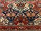 Antique Middle Eastern Red, Brown, and Blue Woolen Rug, 1880s, Image 5