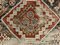 Vintage Middle Eastern Navy and Red Shabby Chic Tribal Rug, 1940s, Image 7