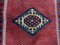 Tappeto Mushvani vintage in lana rossa, nera e blu, Afghanistan, Immagine 6