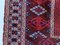 Afghanischer Woll- Mushvani Teppich in Rot, Schwarz und Blau 5